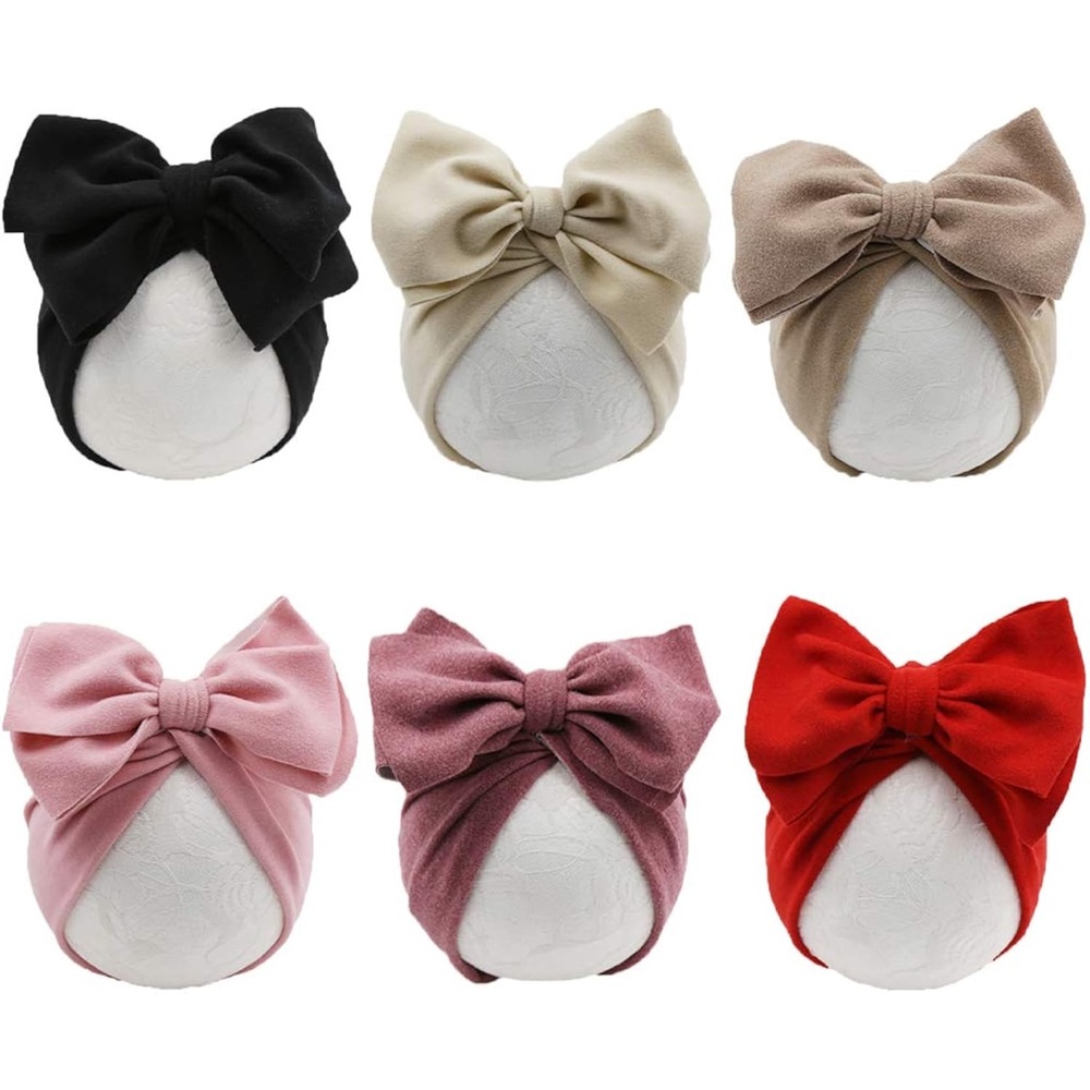 6 Toddler Girls Bow Headband Set (Never Used)